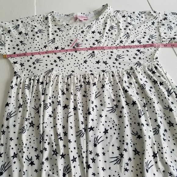 NWT Urban Threads Petite Midi Smock Dress White Star Print Size Petite 14 - Picture 4 of 8